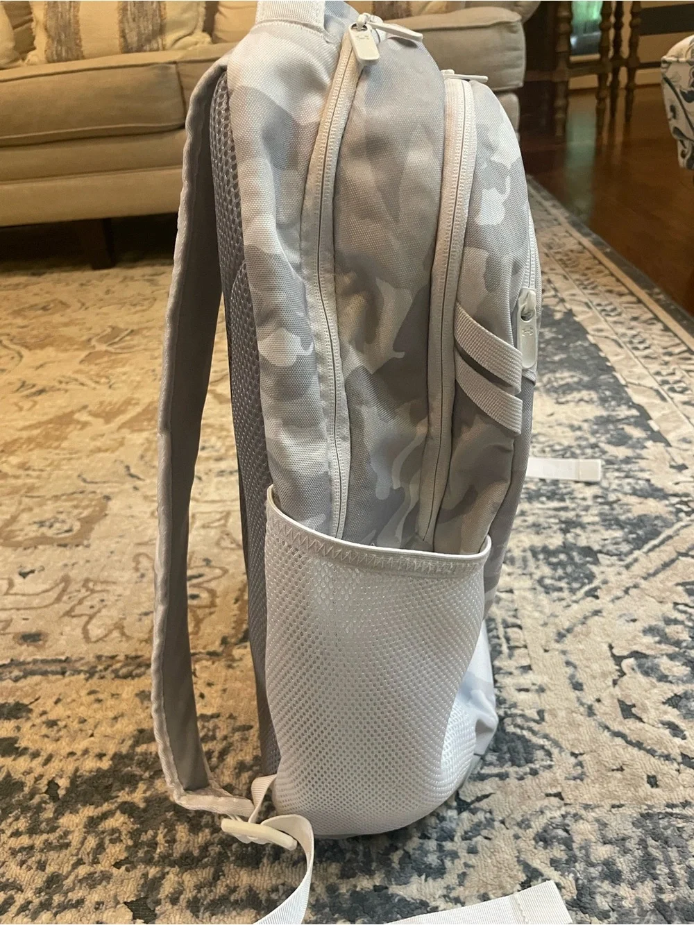 Under Armour Hustle 6.0 Light Gray Camouflage Backpack